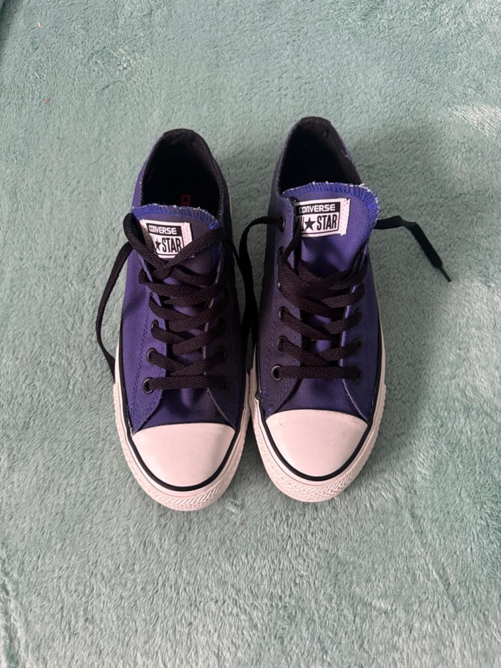 Converse Low Top Sneakers Purple and Black